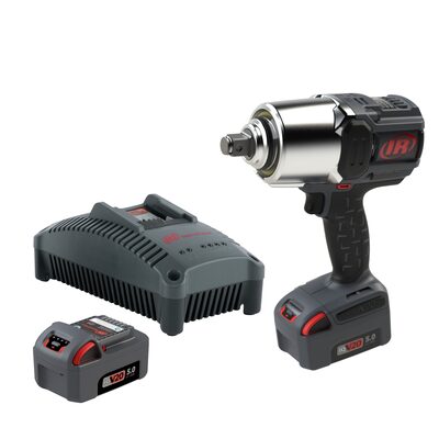Ingersoll Rand 3/4 Inch 20V Cordless Impact Wrench 2 Battery Kit, 2000 ft-lb Torque, Friction Ring Thru-hole, Pistol Grip