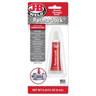 J B Weld J-B Weld 27106 Perma-Lock High Strength Threadlocker - Red - 6 ml.