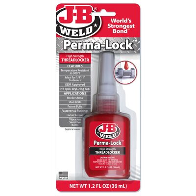 J B Weld J-B Weld 27136 Perma-Lock High Strength Threadlocker - Red - 36 ml.