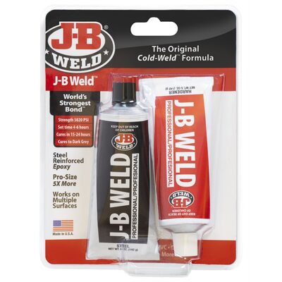 J B Weld J-B Weld 8281 Professional Size Steel Reinforced Epoxy - Hardener and Steel Pack - 10 oz