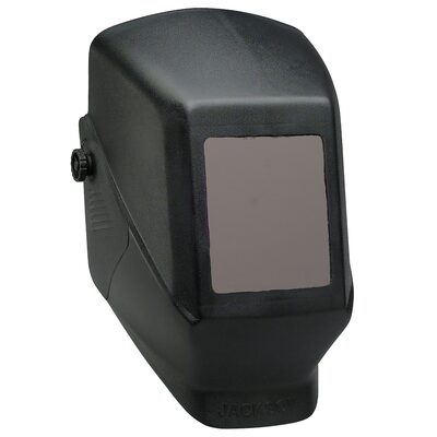 Jackson Safety Welding Helmet - Passive - Polycarbonate/ABS Blend - 4.5" x 5.25" Viewing Area - Shade 10 - 370 Speed Dial Headgear - Black - HSL100 Series