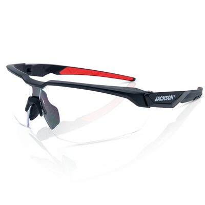 Jackson Safety Safety Glasses - HyperGuard H-Series - Clear 2.0 Readers Lens - Black Half Frame - STA-CLEAR Anti-Fog