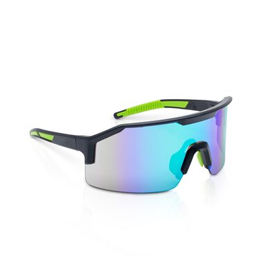 Jackson Safety Safety Glasses - MAXVIEW+ Series - Blue/Green Mirror Lens - Black Frame - Hardcoat Anti-Scratch