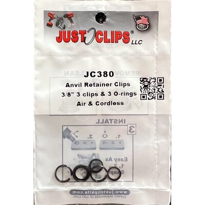 Just Clips 12PACK 3/8 ANVIL RETAINER CLIP REFILL KIT