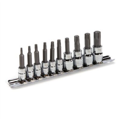 J S Products (steelman) 1/4-Inch and 3/8-Inch Drive Torx/Star Hex Bit Socket Set, 10-Piece