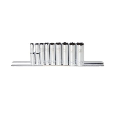 J S Products (steelman) 1/4-Inch Drive 6-Point Deep Metric Socket Set, 9-Piece