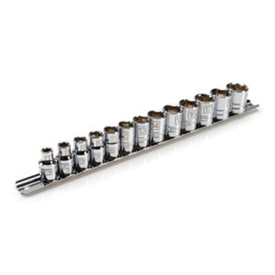 J S Products (steelman) 13-Piece 3/8-Inch Drive Shallow Depth 6-Point Metric Chrome Socket Set