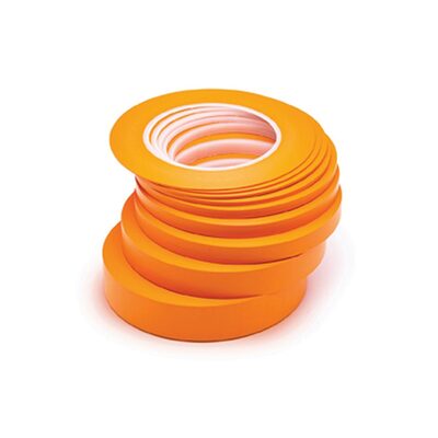 JTAPE Unlimited 1111.0655 Fine Line Masking Tape, 60 yd x 1/4 in, 0.13 mm THK, Orange