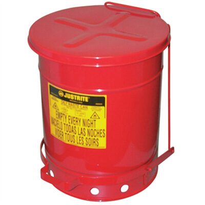 Justrite Mfg. Co. CAN WASTE OILY 10G W/LEVER