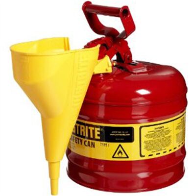 Justrite Mfg. Co. Red Safety Can w/Funnel