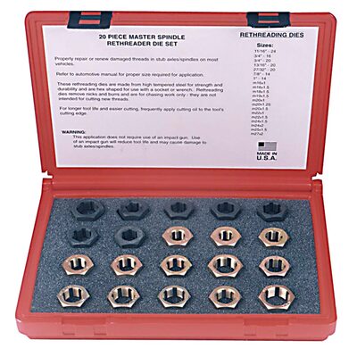 Lang Tools (Kastar) RETHREADER SPINDLE DIE SET 20PC
