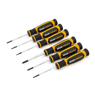 GearWrench 6 Piece Phillips/Slotted Mini Dual Material Screwdriver Set