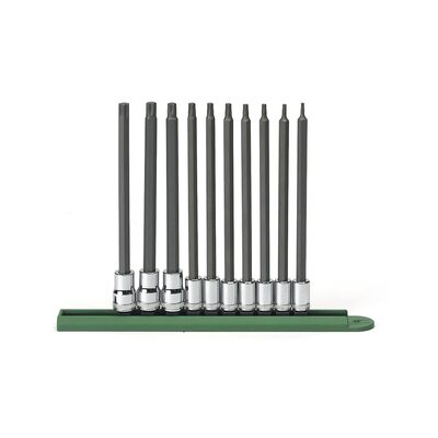 GearWrench 10 Piece 1/4 Inch & 3/8 Inch Drive Long Torx Bit Socket Set