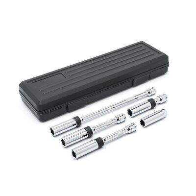 GearWrench 5 Piece 3/8 Inch Drive 6 Point Magnetic Swivel Spark Plug Socket Set