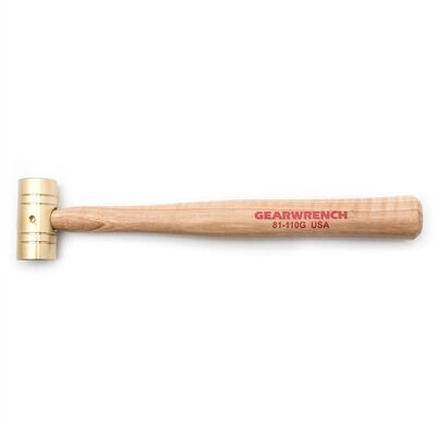 GearWrench 8 Ounce Brass Hammer with Hickory Handle