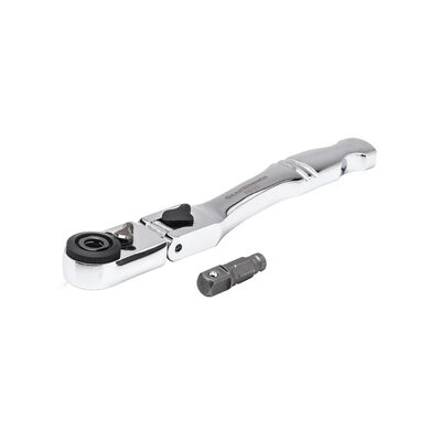 GearWrench 1/4 Inch Drive 72-Tooth Quick Release Locking Flex Slim Head Ratchet 6 Inch