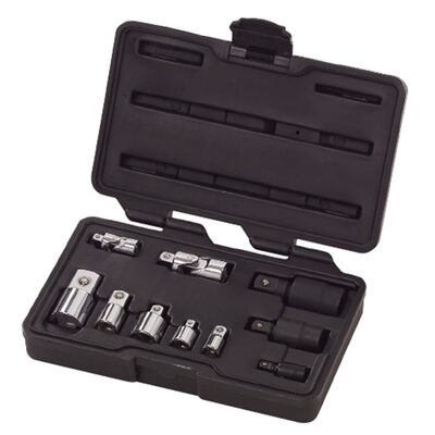 GearWrench 10 Piece 1/4 Inch, 3/8 Inch & 1/2 Inch Drive Universal Joint and Adapter Set