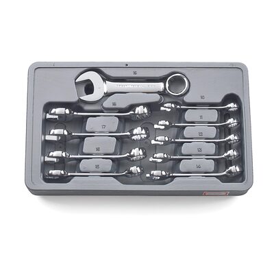 GearWrench 10 Piece 12 Point Stubby Combination Metric Wrench Set