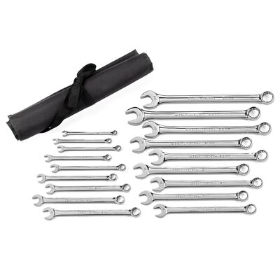 GearWrench 18 Piece 12 Point Long Pattern Combination Metric Wrench Set