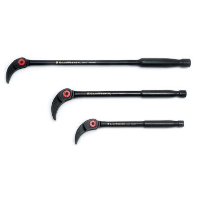 GearWrench 3 Piece Indexing Pry Bar Set 8 Inch, 10 Inch & 16 Inch