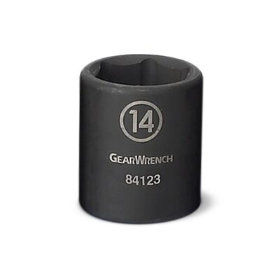 GearWrench 1/4 Inch Drive 6 Point Standard Impact Metric Socket 14mm