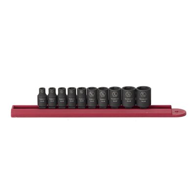 GearWrench 10 Piece 1/4 Inch Drive 6 Point Standard Impact SAE Socket Set