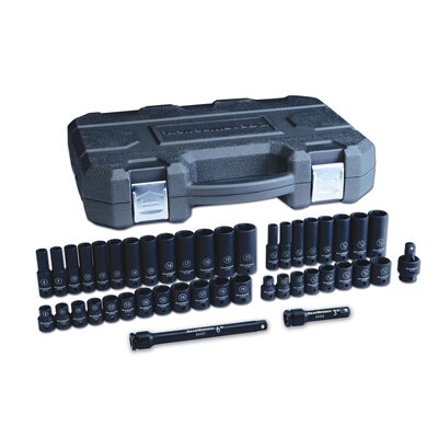 GearWrench 44 Piece 3/8 Inch Drive 6 Point Standard & Deep Impact SAE/Metric Socket Set