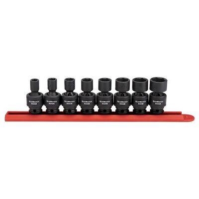 GearWrench 8 Piece 3/8 Inch Drive 6 Point Standard Universal Impact SAE Socket Set