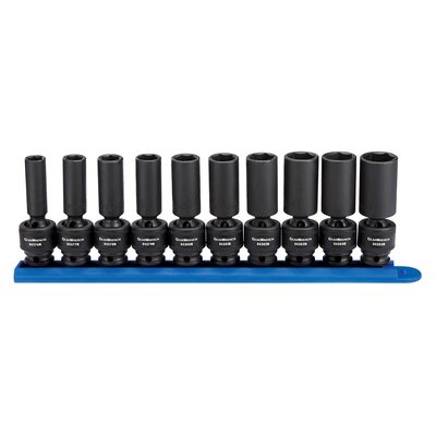 GearWrench 10 Piece 3/8 Inch Drive 6 Point Deep Universal Impact Metric Socket Set