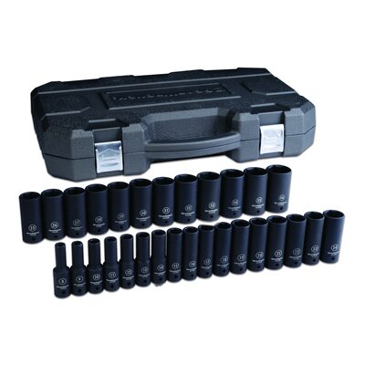 GearWrench 29 Piece 1/2 Inch Drive 6 Point Deep Impact Metric Socket Set