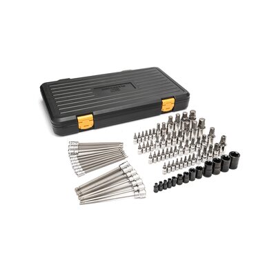 GearWrench 80 Piece 1/4 Inch, 3/8 Inch & 1/2 Inch Drive Hex/Ball End Hex/Tamper Proof Torx/E-Torx/Torx Bit Socket Set
