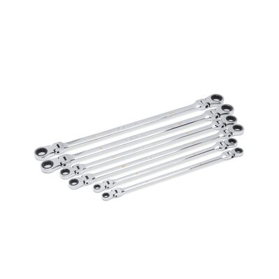 GearWrench 6 Piece 90-Tooth 12 Point Metric GearBox Double Flex Ratcheting Wrench Set