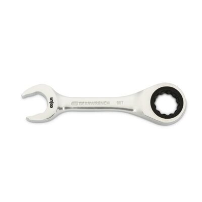 GearWrench 5/8 Inch 90-Tooth 12 Point Stubby Combination Ratcheting Wrench