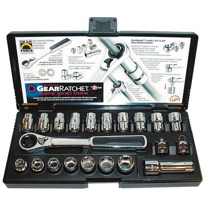 GearWrench 21 Piece 3/8 Inch Drive Pass-Thru 6 Point SAE/Metric Tool Set