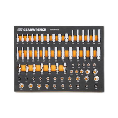 GearWrench 68 Piece 1/4" Dr Master SAE Socket Set in Foam Storage Tray