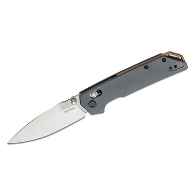 Kershaw Iridium Manual Open DuraLock Spear Point Blade EDC Folding Pocket Knife - Gray