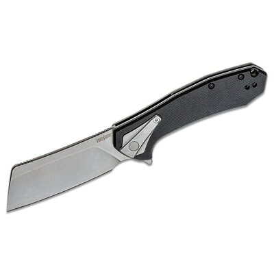Kershaw Bracket Assisted Open Frame Lock Cleaver Blade EDC Folding Pocket Knife - Black