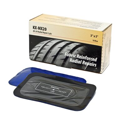 KEX Tire Repair COI MX Radial Repair Patch 3" x 5" (75mm x 125mm) 10 Count