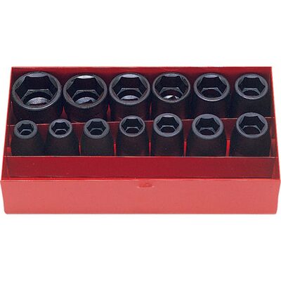 Ko-ken USA 14241M-05 1/2 Sq. Dr. 13 Piece Impact 12-Point Socket Set  10-27mm