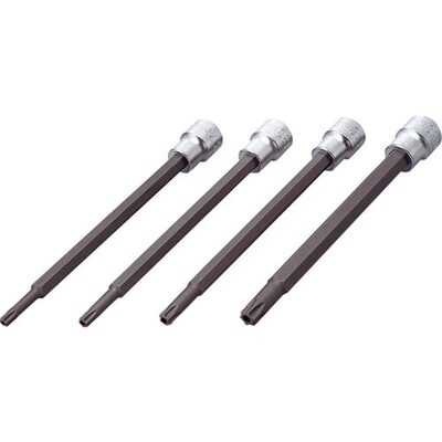 Ko-ken USA 3247 3/8 Sq. Dr. 4 Piece Tamper-Resistant TORX&Acirc;&reg; Bit Socket set T27H-T50H