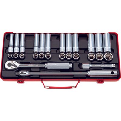 Ko-ken USA 4277 1/2 Sq. Dr. 27 Piece 12-Point Metric Socket set  10-24mm