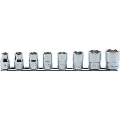 Ko-ken USA RS3400M/8 8 Piece 3/8 Sq. Dr. 6 point, Metric, Chrome, Socket Set