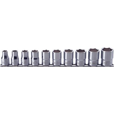 Ko-ken USA RS4400A/10 10 Piece 1/2 Sq. Dr. 6 point, SAE, Chrome Socket Set