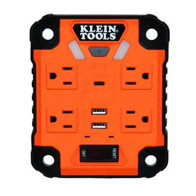 Klein Tools PowerBox 1, Magnetic Mounted Power Strip with Integrated LED Lights