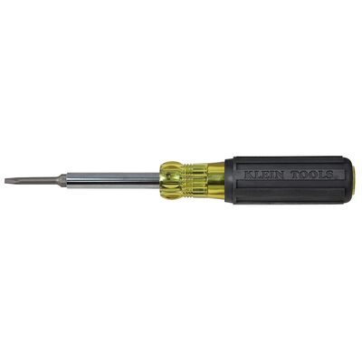 Klein Tools Multi-Bit Screwdriver / Nut Driver, 6-in-1, Extended Reach, Ph, Sl, Sq