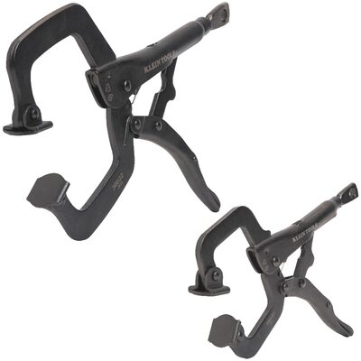Klein Tools Locking Pliers Set, C-Clamp, Long Nose, Curved Jaw, 3-Piece