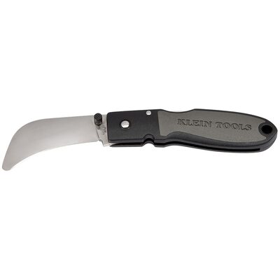 Klein Tools Lightweight Lockback Knife 2-1/2-Inch Coping Blade, Silver Handle