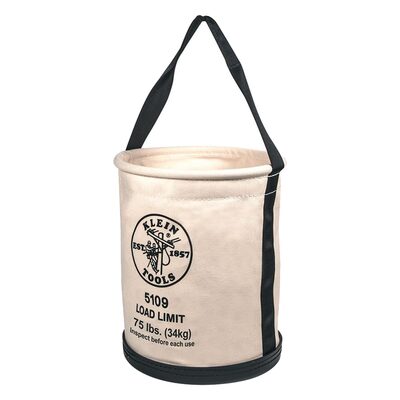 Klein Tools Bucket #6 Canvas Wide-Opening Straight-Wall 12"D x 15"H