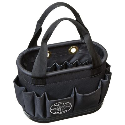Klein Tools Hard-Body Bucket, 29-Pocket Aerial Bucket, Black