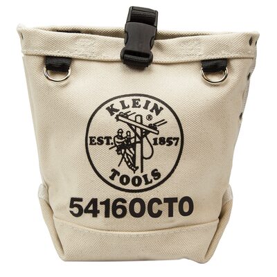 Klein Tools Tool Pouch, Bolt Retention Pouch, Canvas, Tunnel Connect, 5x10x9-Inch